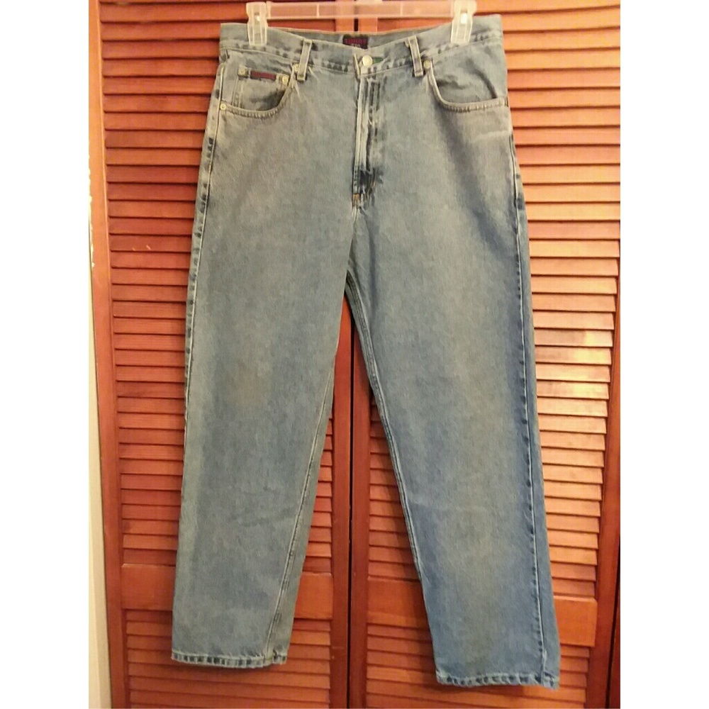 Mens Vintage Tommy Hilfiger Jean Pants Big Flag
